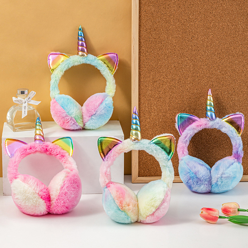 Unicorn Stuffed Toy - Renkli Unicorn Yumuşak Peluş Kabarık Kış
