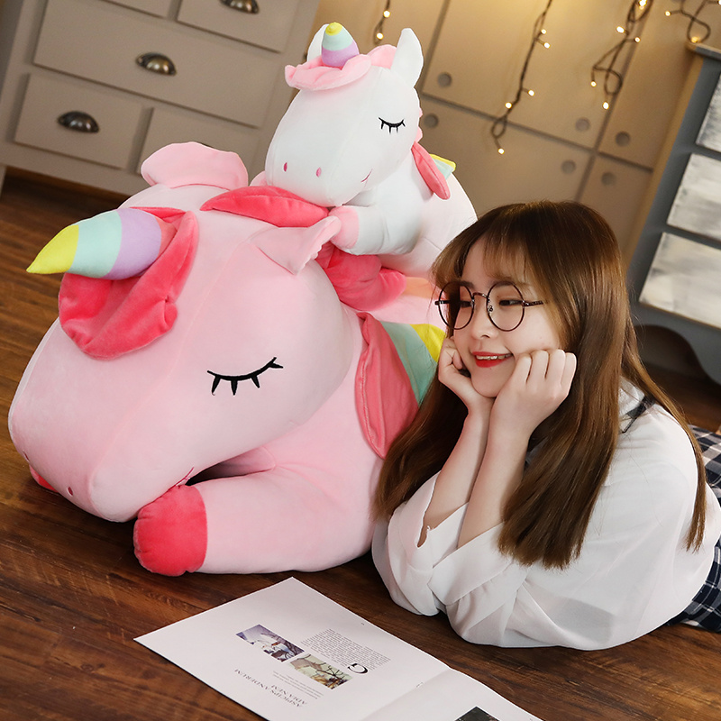 25-100CM Kawaii dev Unicorn pe - Unicorn Stuffed Toy incelemesi ve fiyatı