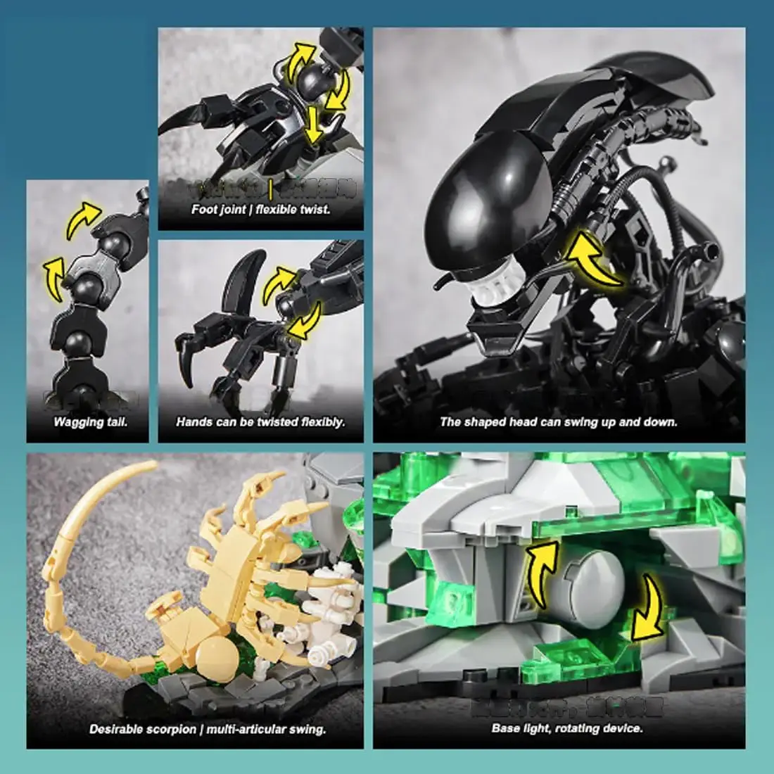 MOC 7048 Alien Canavarlar Yapı - Xenomorph Kids Toys incelemesi ve fiyatı