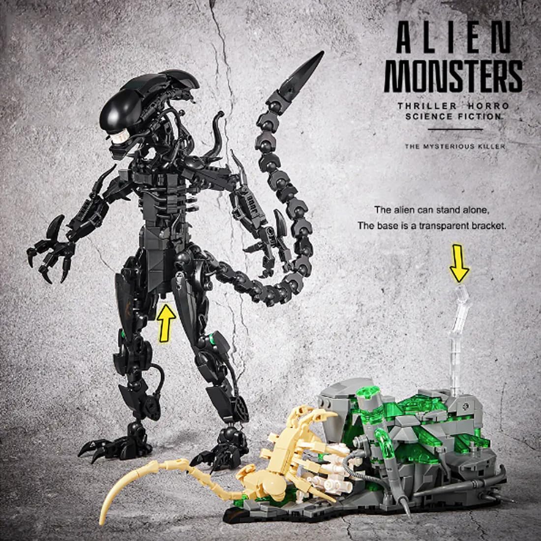 958 adet uzaylı canavarlar yap - Xenomorph Kids Toys incelemesi ve fiyatı